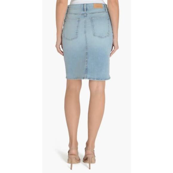 Fidelity Denim Kate Skirt Women’s Pencil Jean Blue Light Wash Size 27 NWT $188 - Picture 2 of 9